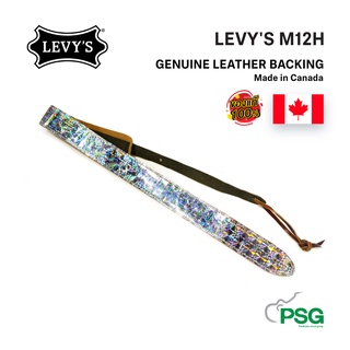 LEVYS M12H GUITAR SASH GENUINE LEATHER BACKING