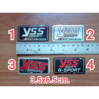 สติ๊กเกอร์ฟรอย 3.5x6.5cm. Yss ติดโช็ค แต่งรถ มี4แบบให้เลือก