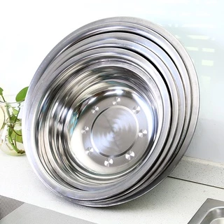 ชามสแตนเลส กะละมังสแตนเลส Stainless steel basin ชามผสมแป้ง ชามแสตนเลสแท้ กะละมังสแตนเลสใหญ่ 14/18/22/24cm Simple Kitchen