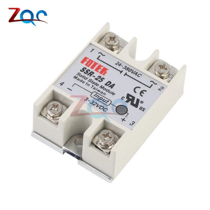 เอาท์พุท 24v - 380 v 25 a sr - 25 da solid state relay สําหรับเครื่องควบคุมอุณหภูมิ pid