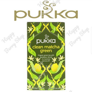 ชา PUKKA Organic Herbal Tea 🍃⭐CLEAN MATCHA GREEN⭐🍵 ชาสมุนไพรออแกนิค ชาอังกฤษเพื่อสุขภาพ 1 กล่องมี 20 ซอง