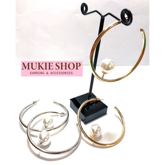 Mukie shop DIY ต่างหูห่วง ต่างหูไข่มุก มุกี้ ช้อป
