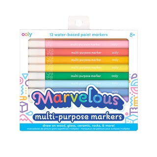 OOLY - ปากกา Marker สำหรับเพ้นท์ 12 สี marvelous mutli purpose paint marker