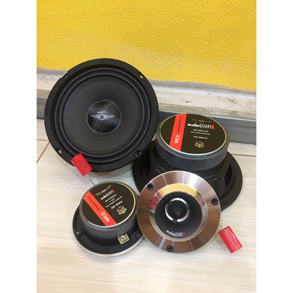 1100บาท 6.5”กลาง2ดอก แหลมจาน 2ดอก ลำโพงติดรถยนต์ยี่ห้อ audioQUART