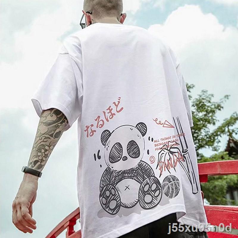 Fashion Men's Oversized tshirt Loose Short-Sleeved T-Shirt Korean Ins ...