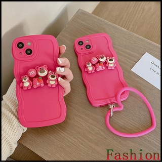 เคสไอโฟน Stereoscopic cartoon Lotso Silicone case for iPhone11 เคสApple13 เคสไอโฟน14promax เคสไอโฟน11 เคสiPhone8plus caseiPhone11promax เคสiPhone14promax เคสi11 14Pro เคสไอโฟน7พลัส caseiPhone12promax เคสi13Pro Silicone bracelet included