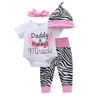 ✅พร้อมส่ง✅ ชุดเซต 4 ชิ้นลาย daddy&amp;mommys miracle