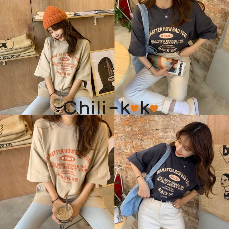 Chili_k k 3218 เสื้อผ้าผู้ญิง เสื้อผ้าวินเทจ แฟชั่น oversize