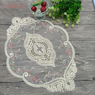#ROYALLADY#Table Cloth Fiber Hollow Lace Polyester Silk Banquet Decaoration Decor