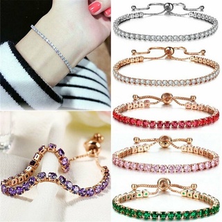 J&amp;L สร้อยข้อมือคริสตัลประดับ Rhinestone เครื่องประดับแฟชั่นสตรี