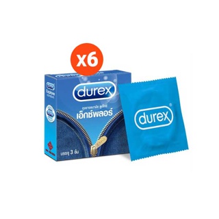ดูเร็กซ์ ถุงยางอนามัย เอ็กซ์พลอร์ ถุงยาง 3 ชิ้น 6 กล่อง Durex Explore Condom 3s x6 boxes