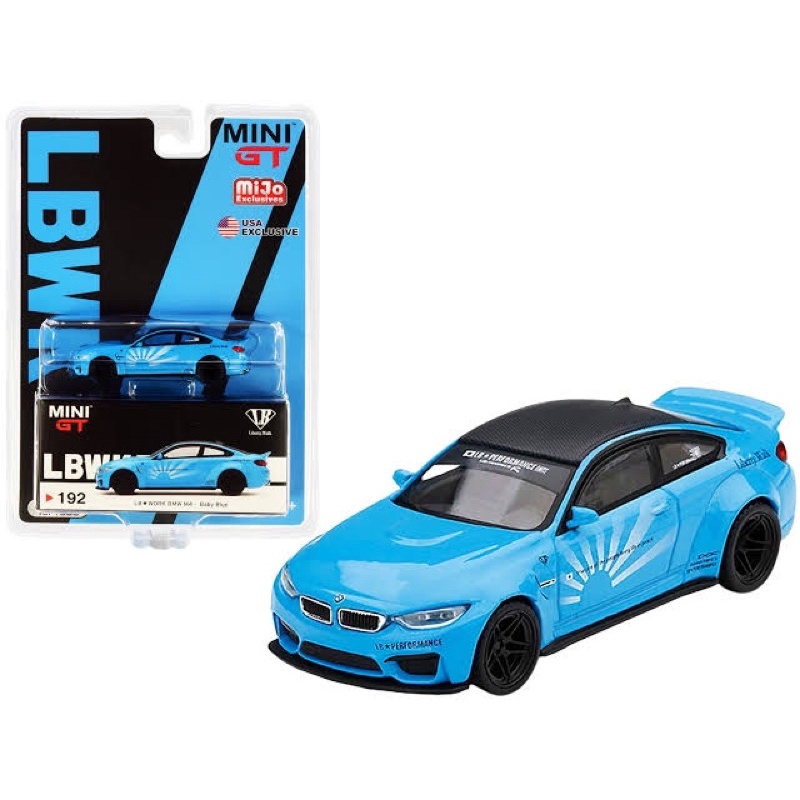 รถโมเดล LB★WORKS BMW M4 Baby Blue - MINI GT