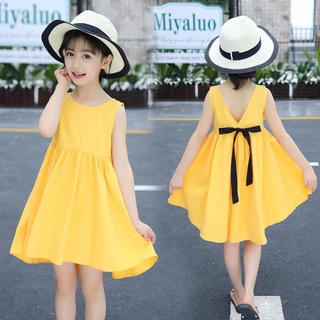 🎐Mykids🎁ชุดเดรสเด็กผู้หญิง 2021 ใหม่ ชุดเดรสสีแฟชั่นสไตล์ตะวันตกของเด็กผู้หญิง tide