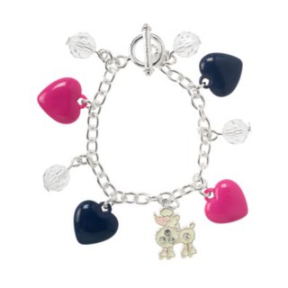 แท้ 100% จากอเมริกา พร้อมส่ง สร้อยข้อมือ Gymboree Poodle Heart Charm Bracelet