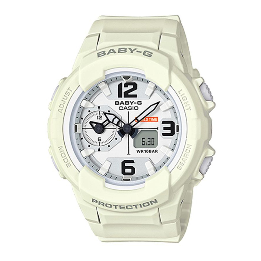 Casio Baby-G นาฬิกาข้อมือผู้หญิง สายเรซิ่น รุ่น BGA-230-7B2 - สีครีม