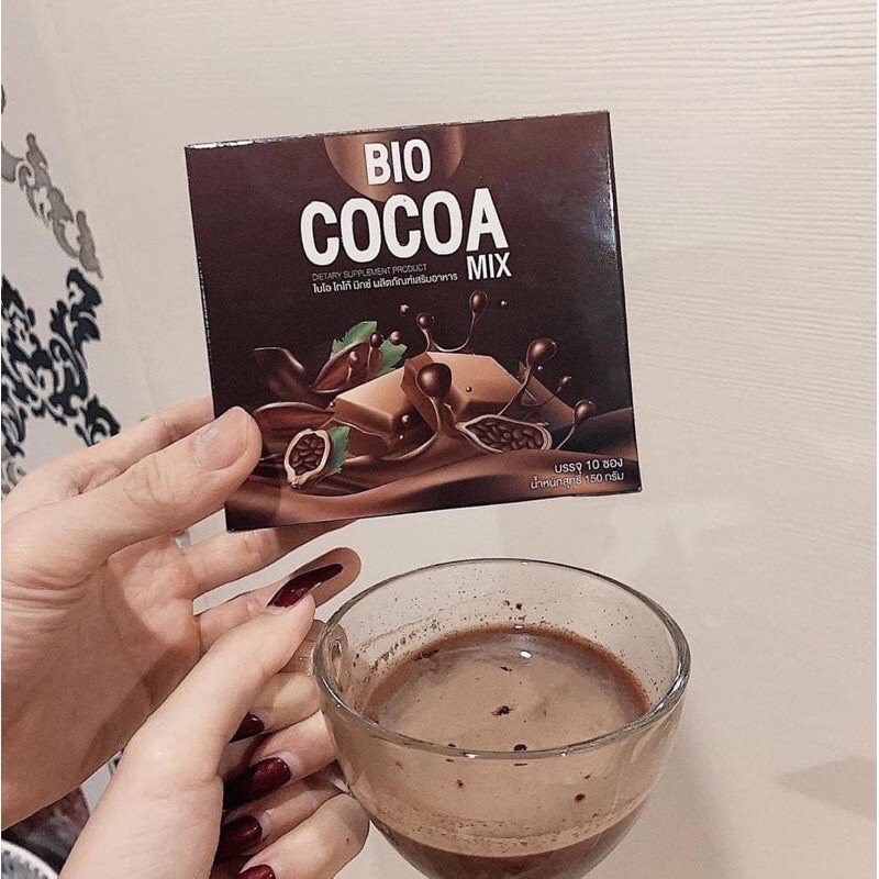 Bio cocoa mix โกโก้ ไบโอ แบรนด์คุณจันทร์ 10 ซอง