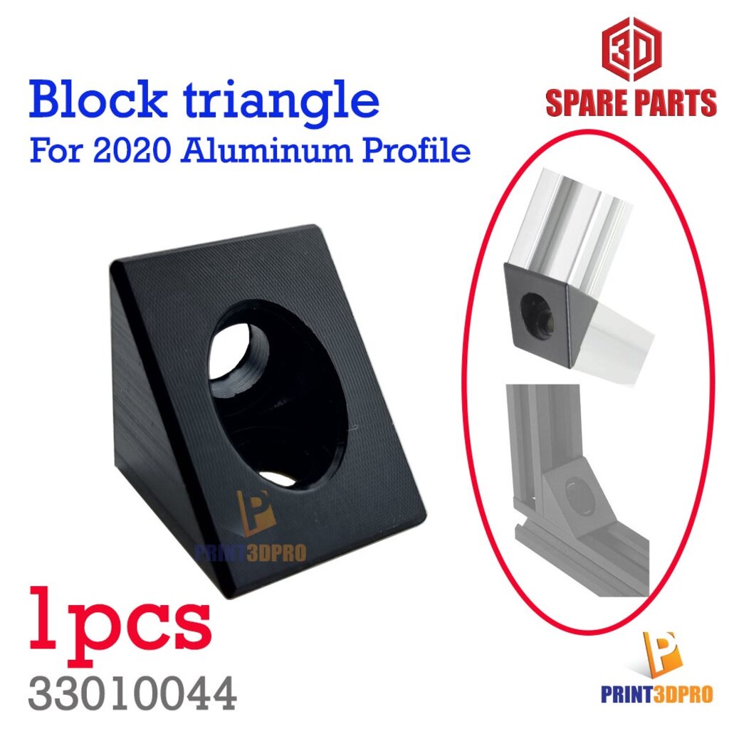 3D Printer parts 2020 Aluminum Block triangle aluminum block Black V-slots two-way connector bracket
