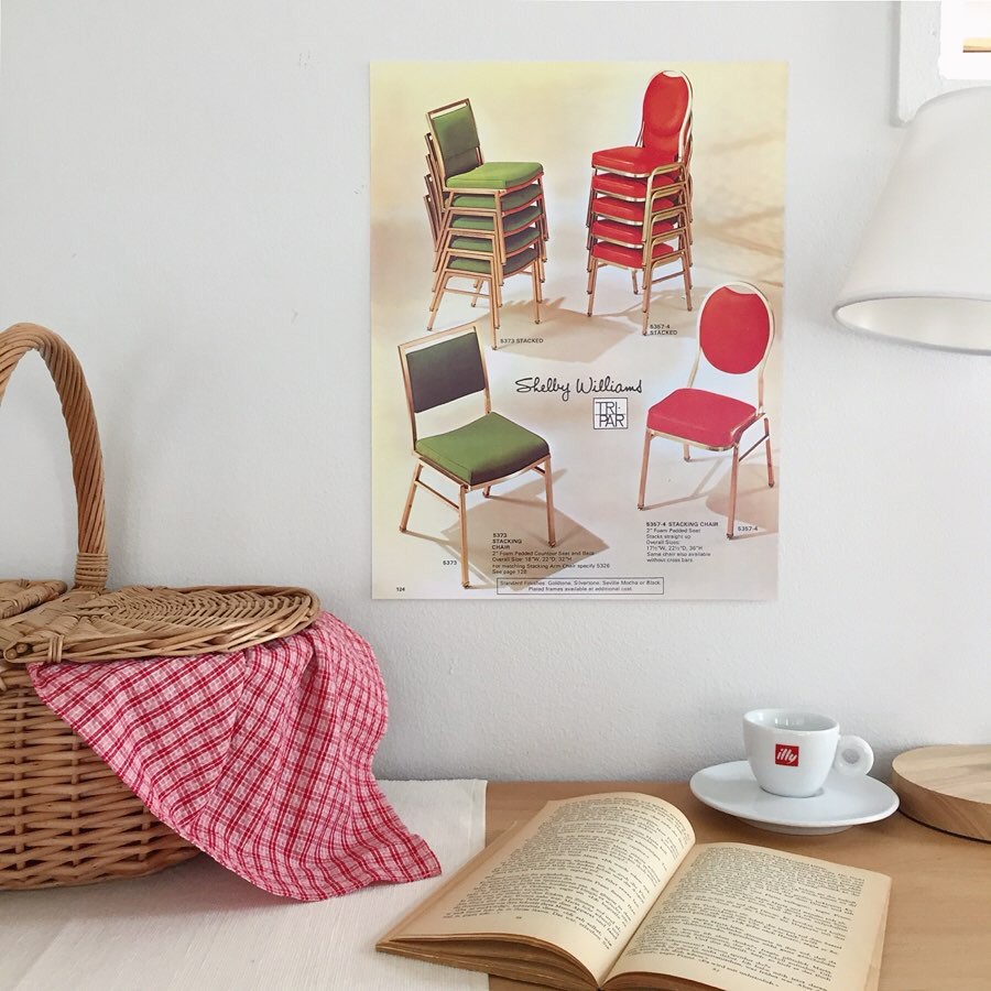 Poster - Vintage Furniture Catalog page : Shelby Williams, 1971