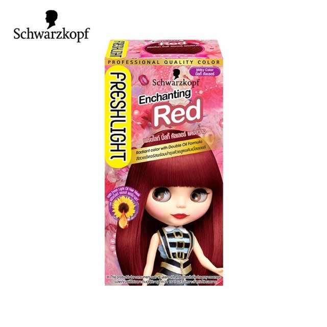 Schwarzkopf Fresh Light Milky Color ENCHANTING RED ชวาร์สคอฟ เฟรชไลท์ มิลค์กี้ แดงสว่าง