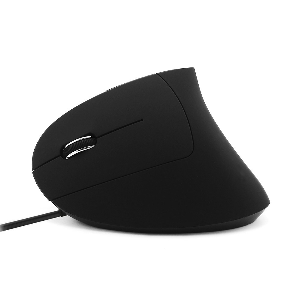 CHYI Ergonomic แนวตั้งแบบมีสายเมาส์ซ้ายคอมพิวเตอร์มือซ้าย USB Optical Gaming Mouse 3D 1600 DPI LED P