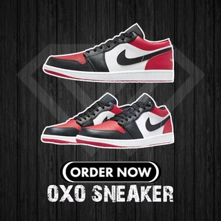 AIR JORDAN 1 LOW AJ1 black and red toe