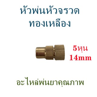 อะไหล่พ่นยาทองเหลือง หัวฉีดยา หัวพ่นยา เกลียวใน5หุน14mm ใช้ได้กับเครื่องพ่นยาทุกชนิด