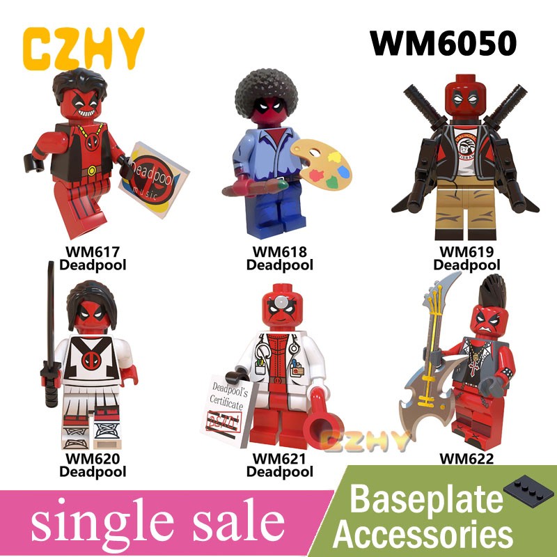 Deadpool Super Heroes Building Blocks อิฐชุดของเล่นสําหรับเด็ก WM6050