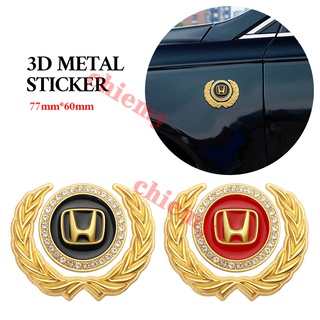 [Honda/ฮอนด้า] 3D รถโลหะภายนอก decal โลโก้สัญลักษณ์โลโก้ VIP สำหรับ Honda HRV Crosstour CRZ Spirior CRV Odyssey