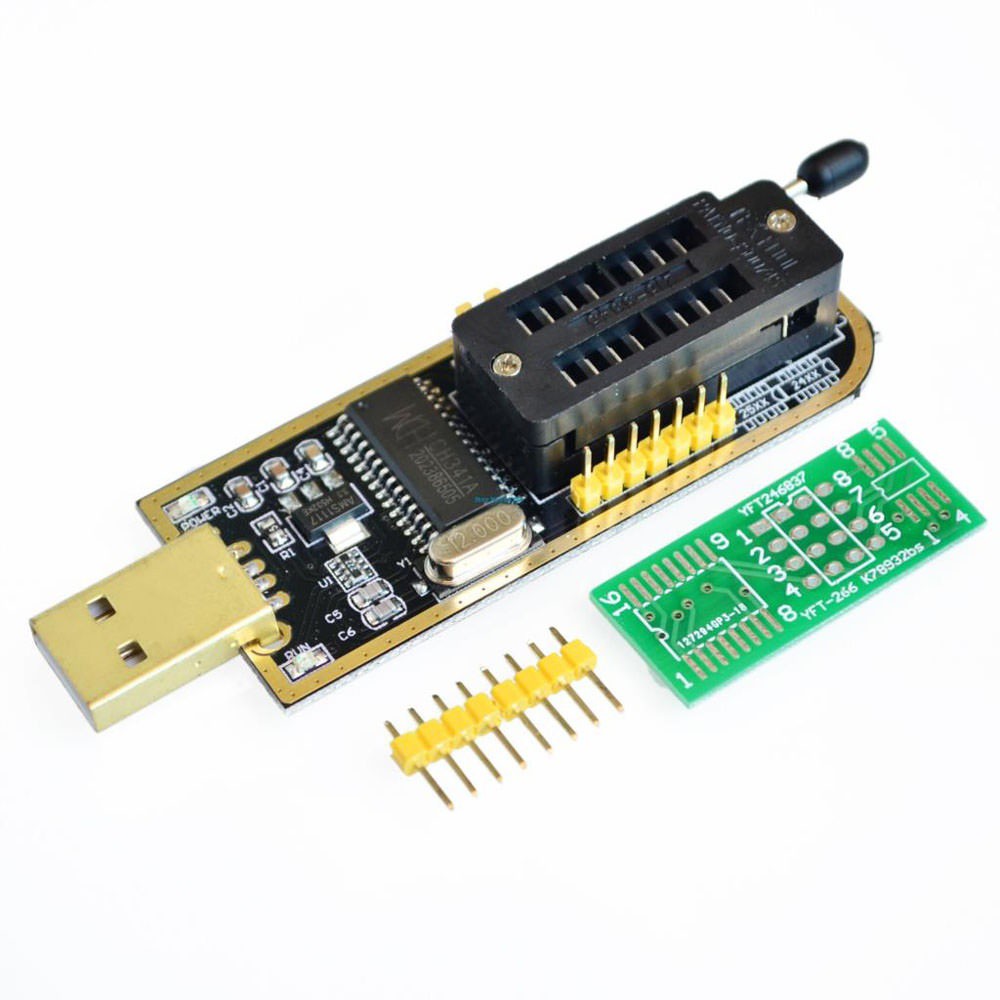 เครื่องโปรแกรม BIOS เมนบอร์ด โปรแกรม EEPROM ตระกูล 24 25 Series EEPROM Flash BIOS USB Programmer (1 ชุด)