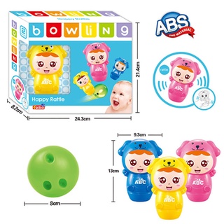 ProudNada Toys ของเล่นเด็ก ของเล่นเสริมพัฒนาการ โบว์ลิ่งมหาสนุก FEIBO BOWLING HAPPY RATTLE 4 PCS NO.F135