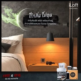 iLoft MIXED สีปูนขัดมันผสมเสร็จ พร้อมใช้งาน สี ลอฟท์ No.3 Dark