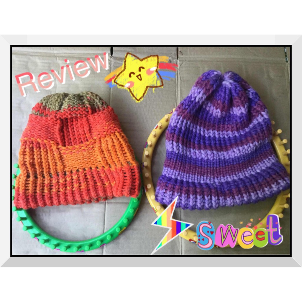 บล็อกวงกลม บล็อกถักหมวก + ฟรีอุปกรณ์ถัก เข็มเกี่ยวและเข็มเย็บ (Loom knitting ถักง่าย มีคลิปสอน)
