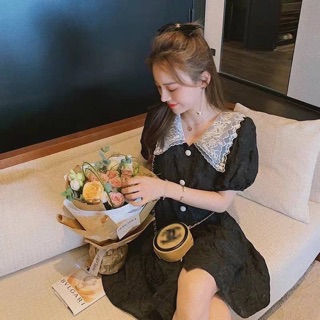 ชุดเดรส‼️พร้อมส่ง JY507 🐻สินค้านำเข้า พร้อมส่ง Blacky dress มินิเดรสสีดำ เนื้อผ้าเกรดพรีเมี่ยมมีน้ำหนัก