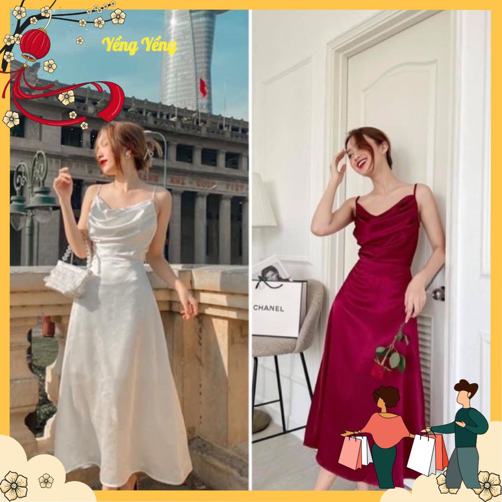 VNU249 - 2S SILK DRESS พร้อมคอม้วน