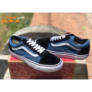 vans old skools รองเท้าผ้าใบผูกเชือกพร้อมกล่อง