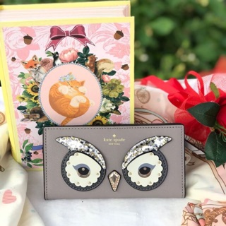 พร้อมส่ง Kate Spade ♠️ กระเป๋าสตางค์ คอลเลคชั่นนกฮูกน่ารักมากใส่บัตรเยอะ