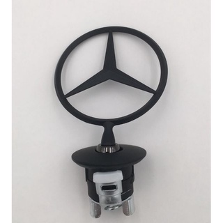 โลโก้ เบนซ์ ดาวลอย ดำด้าน ติดกระโปรงหน้า Mercedes Benz A221 W221 Mercedes-Benz Emblems matte black