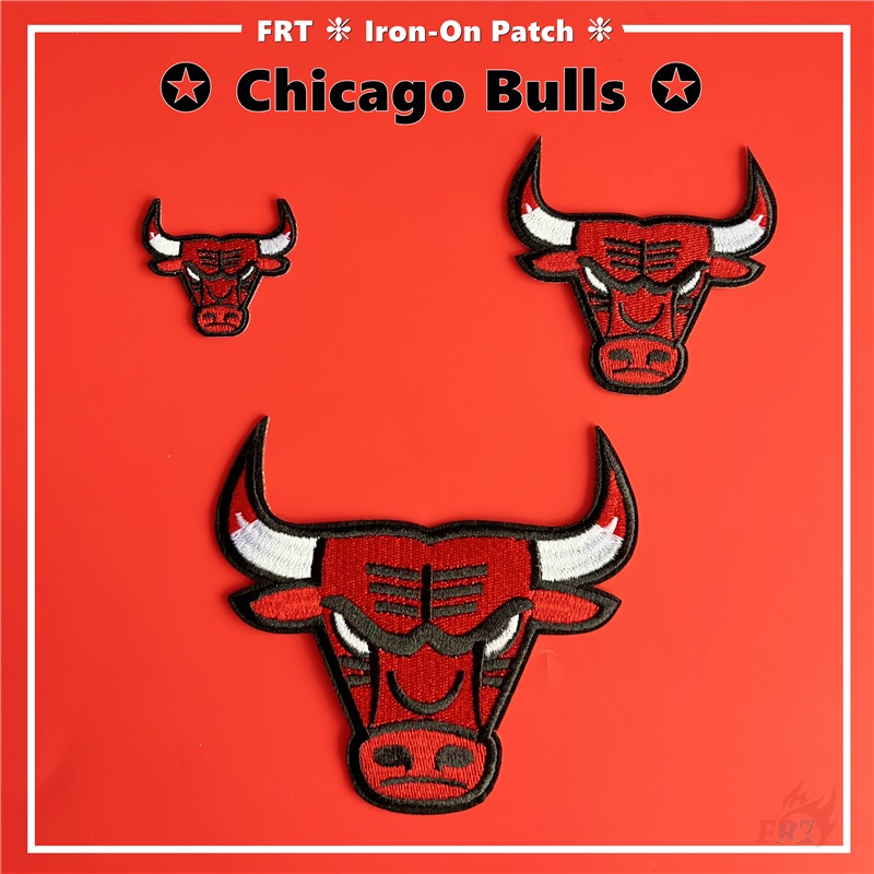 แผ่นแพทช์เหล็ก NBA Chicago Bulls แผ่นแพทช์รีดติดเสื้อ DIY 1 ชิ้น