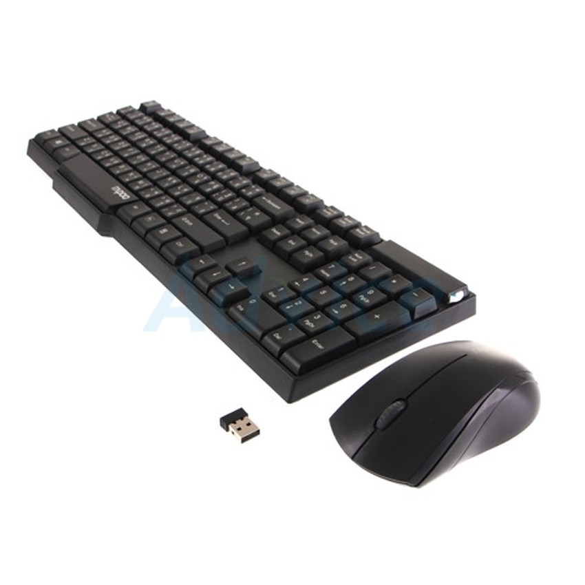 RAPOO Keyboard &amp; Mouse คีย์บอร์ด+เมาส์ USB (BK-1830-BK)Black