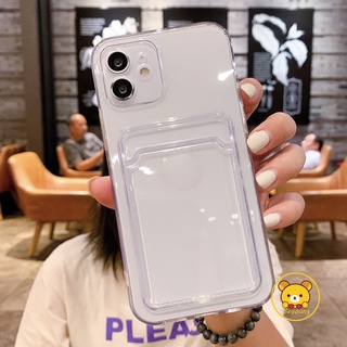 เคสใส พร้อมช่องใส่บัตร สําหรับ Vivo Y91i Y91C Y52S Y31S Y21 Y21S Y33S 4G Y20 Y20i Y20s Y12S Y11S Y21A Y20A V17 Russia S1 Pro