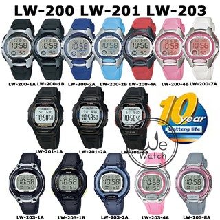 CASIO รุ่น LW-200 LW-201 LW-203 นาฬิกา สายเรซิ่น ประกัน 1ปี LW203 LW200 LW201
