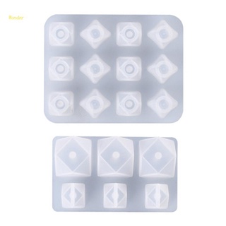 Wonder Crystal Epoxy Resin Mold Section Arc Diamond Beads Silicone Mould DIY Crafts Jewelry Casting Tool