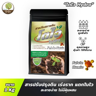 สารปรับปรุงดิน โตไว Towai Hydro 1 kg ปรับสภาพดิน เร่งราก เร่งใบ ละลายน้ำง่าย ฟูลวิค Fulvic ฮิวมิค Humic Amino Acid ดินดี