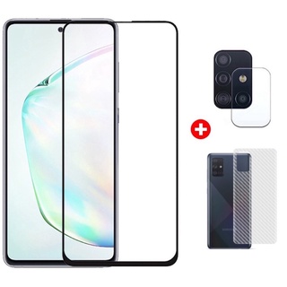 🇹🇭3in1 Samsung Note 10Lite/ S10lite / ฟิล์มเลนส์กล้อง + ฟิล์มกระจกเต็มจอ+ ฟิล์มหลัง ฟิล์มกันกระแทกขอบดำ