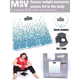 MSV Weight Body ตาช่างน้ำหนักดิจิตอล กระจกแก้วอย่างดีแบรนแท้ งานหรูมาก