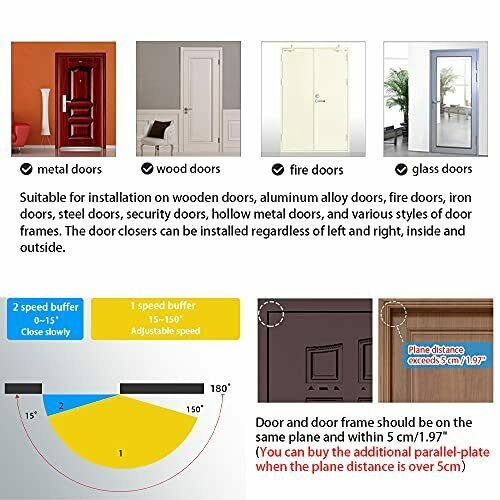 🔥พร้อมส่ง🔥โช๊คประตู เปิดปิดอัตโนมัติ โช๊คอัพประตู door closer PW Stainless Steel - รูปที่ 6