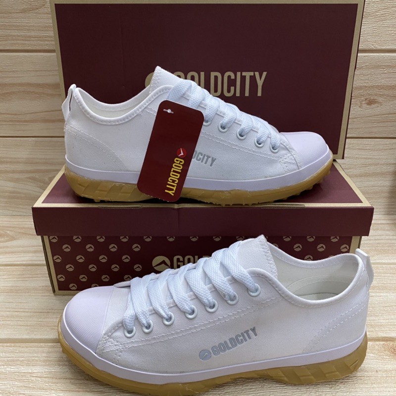 Gold city GT200 รองเท้าผ้าใบนักเรียน 39-44 สีขาว/ดำ/น้ำตาล