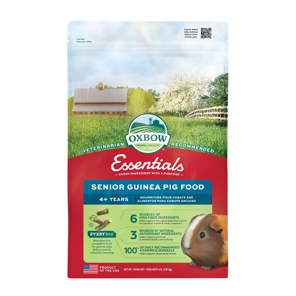อาหารแกสบี้วัยชรา ขนาด 1.81 กก.OXBOW SENIOR GUINEA PIG FOOD  4 LB.