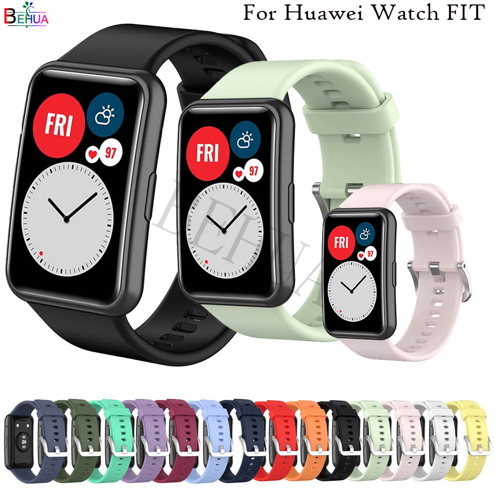 สายนาฬิกาข้อมือซิลิโคน สําหรับ Huawei watch Fit Smartwatch
