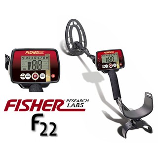 เครื่องตรวจจับโลหะใต้ดิน คุณภาพสูง แท้ USA Fisher f22 จาน DD coil